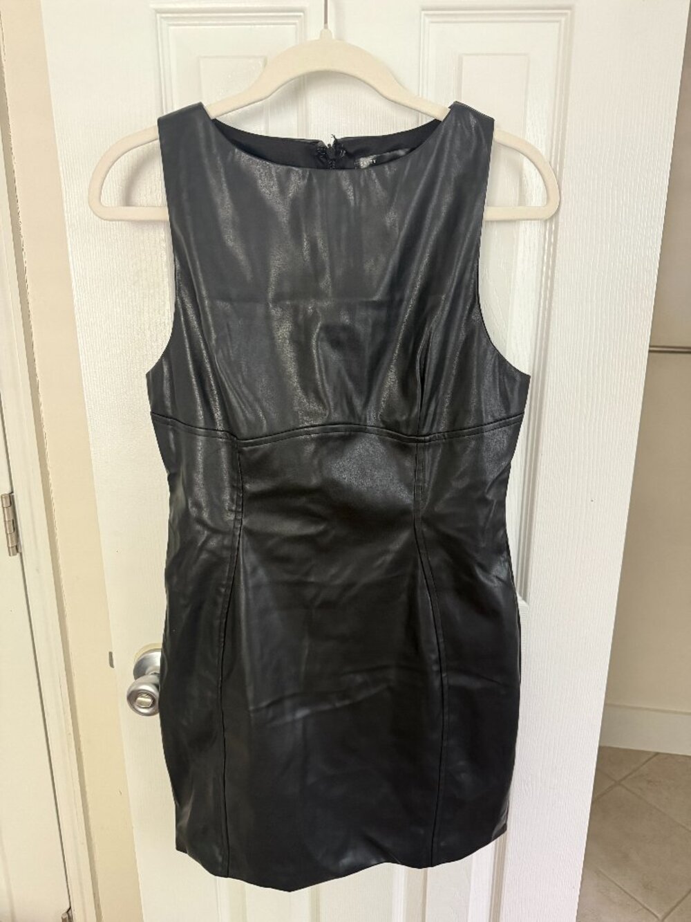 Faux Leather Mini Dress